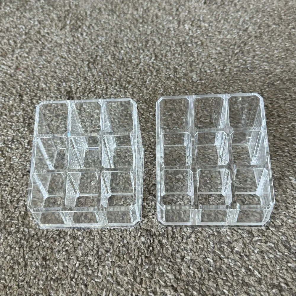 acrylic 9-slot lipstick organizer (set of 2)